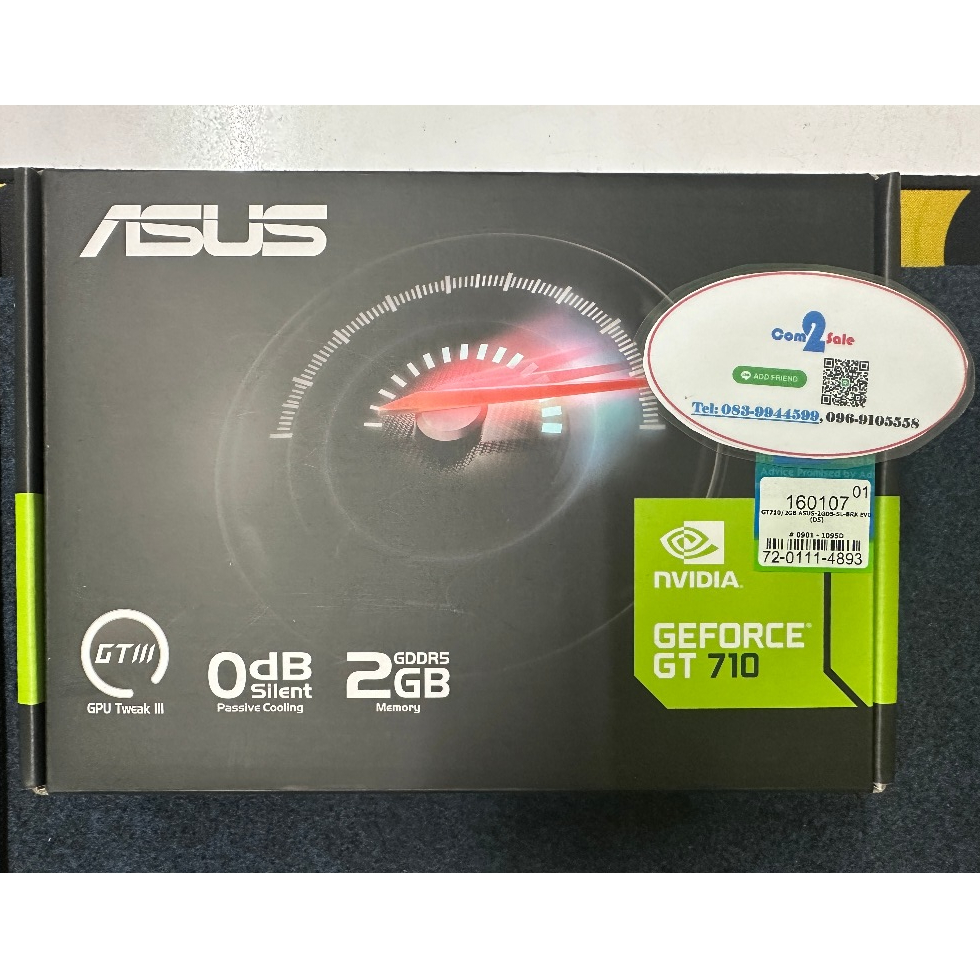 VGA ASUS GEFORCE GT 710 2GD5 SL BRK EVO - 2GB DDR5 การ์ดจอ GT  สินค้ามือสองสภาพ 99%มีประกันถึงปี2571