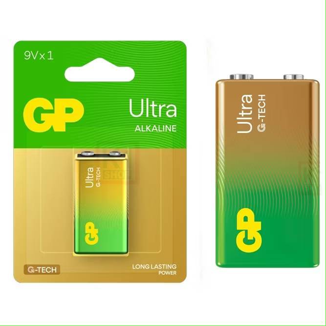 ถ่าน 9V GP Ultra Alkaline 9V ถ่าน GP อัลตร้า อัลคาไลน์ 9V ของบริษัท GP แท้ 100%