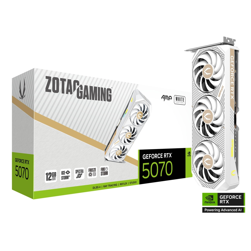 ZOTAC GAMING (การ์ดจอ) GeForce RTX 5070 AMP White Edition - 12GB GDDR7