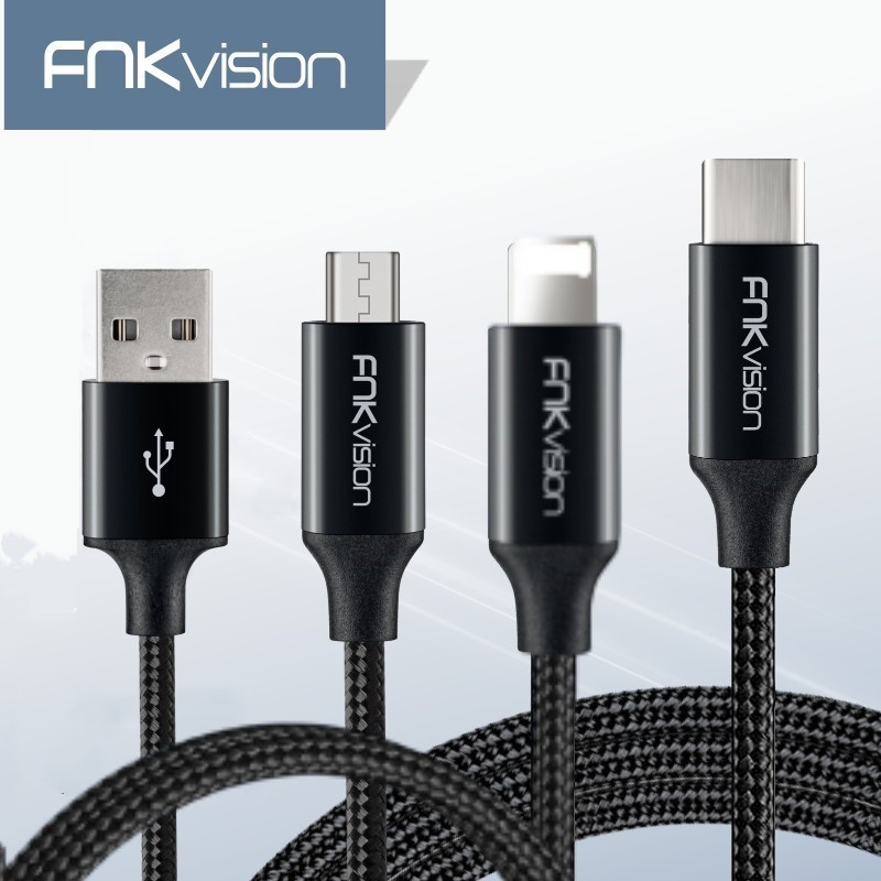FNKVision สายชาร์จเร็ว Charging Data Cable สายชาร์จเร็ว 3A สำหรับ Micro/type-C/i