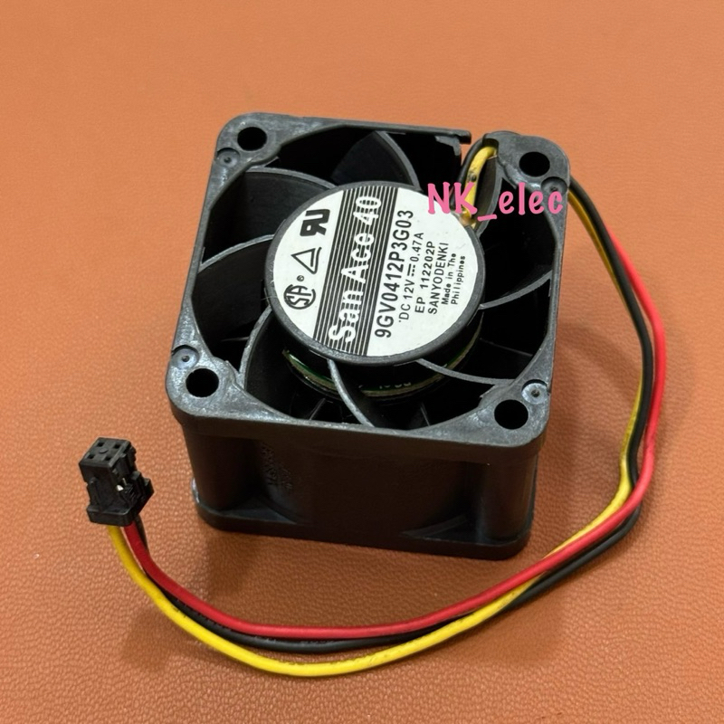 9GV0412P3G03 พัดลม 40x40x28mm 12VDC แจ็คพิเศษ พร้อมส่งจาก🇹🇭￼
