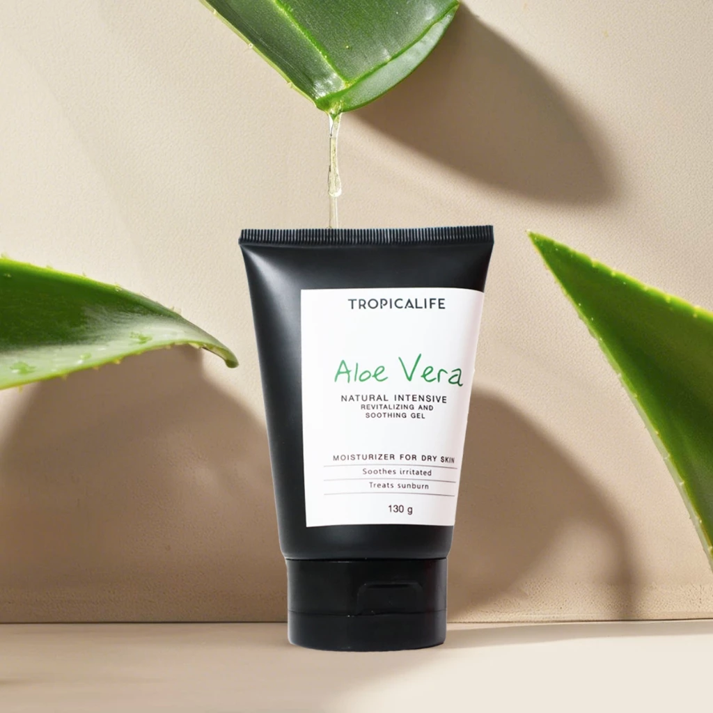 เจลว่านหางจระเข้ เจลอโลเวร่า สกินแคร์ธรรมชาติ ALOE VERA NATURAL INTENSIVE REVITALIZING&SOOTHING GEL thumbnail 9