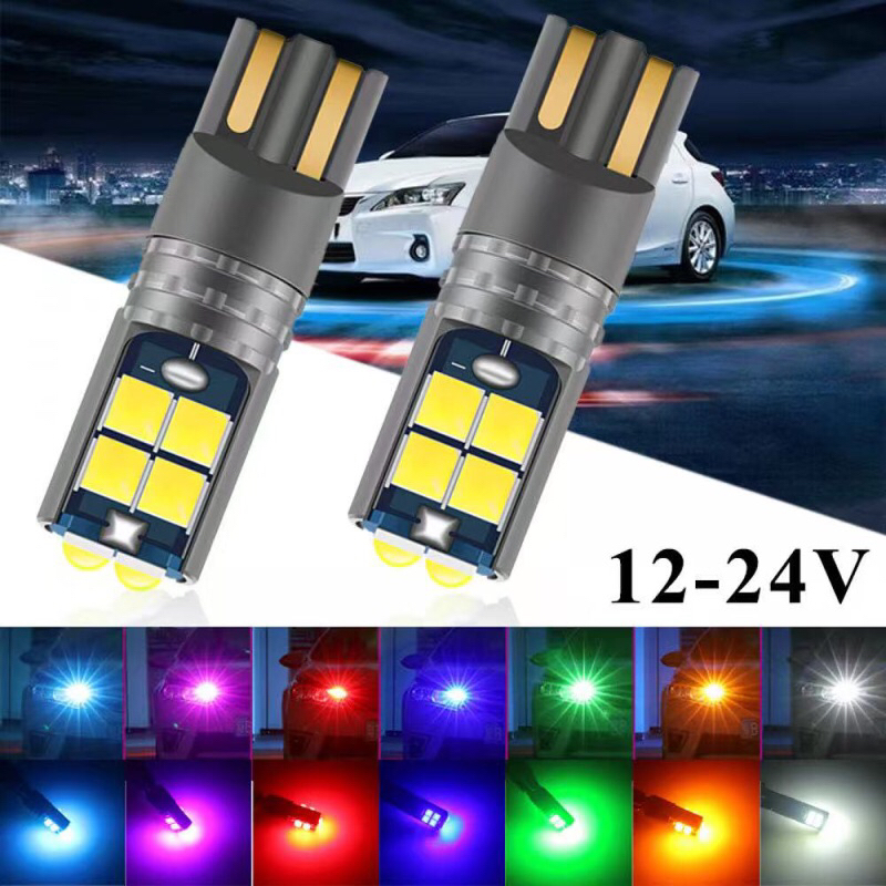 1pc 12V -24VT10/W5W 10LED หลอดไฟสําหรับประตูด้านข้างไฟหน้าขนาดเล็กรถ Boot แผ่นป้ายทะเบียน Fender Lam