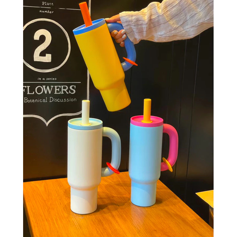 รุ่น Bawang cup (แก้วน้ำมีด้ามจับขนาดใหญ่) 1050 ml ขวดน้ำเก็บความเย็น/ร้อน