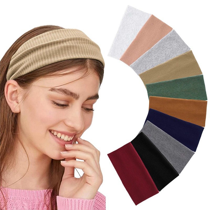 ผ้าคาดผม แถบคาดศีรษะ ผ้าโพกผมป้องกันเหงื่อออก แถบคาดศีรษะกีฬา วิ่ง เล่นกีฬา ยิม