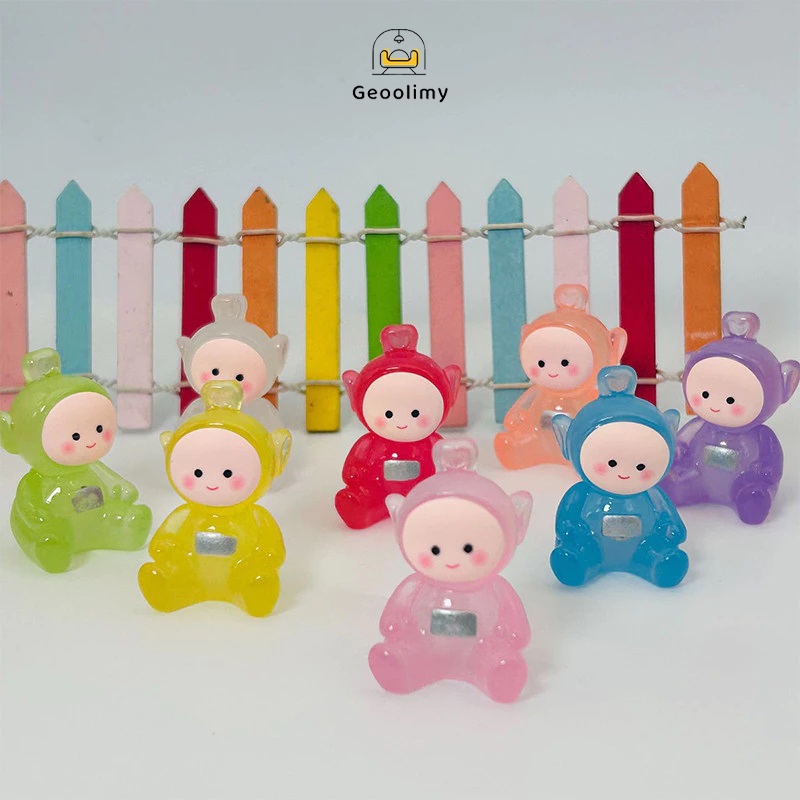 งานฝีมือเรืองแสง DIY อุปกรณ์เสริมครีมกาวเครื่องประดับเดสก์ท็อปของเล่น Teletubbies1pc ✨Geoo