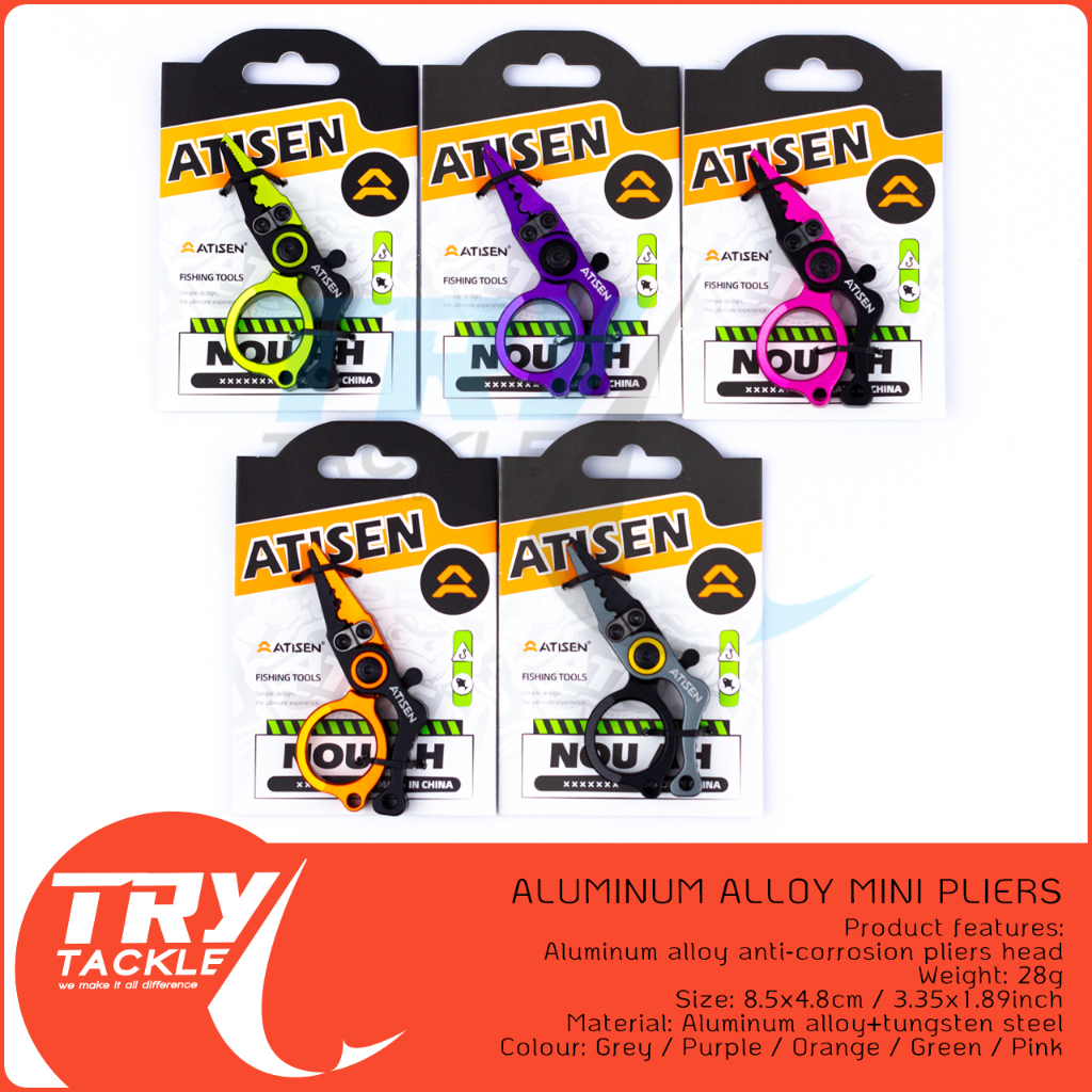 ATISEN FP-929 ALUMINUM ALLOY MINI PLIERS คีมตกปลา อุปกรณ์ตกปลา