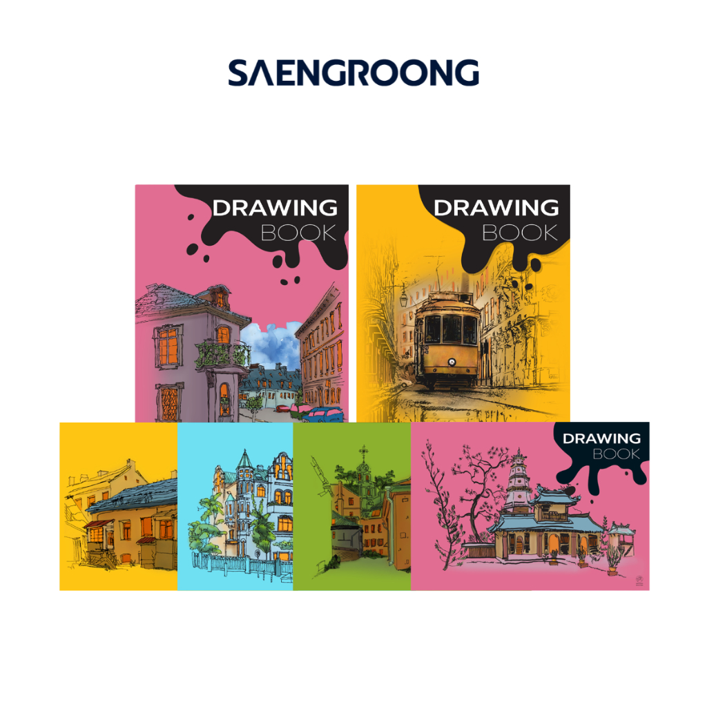 Saengroong Drawing สมุดวาดเขียน กระดาษ150แกรม รุ่น Twilight / เล่ม