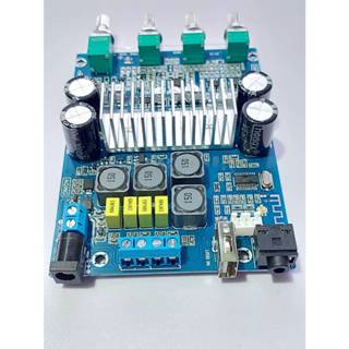 แอมป์บลูธูท2.0 USB AUX BT สเตอริโอ50+50w/gemaudioรองรับไฟ12-…