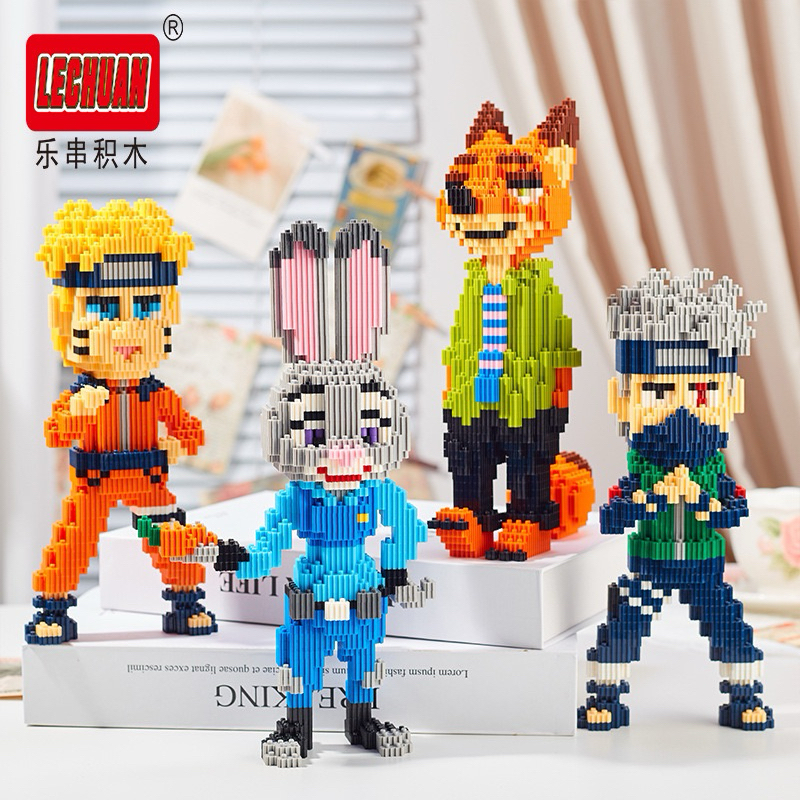 ตัวต่อนาโนแบบเฟือง Lechuan Size XL - Naruto / Kakashi / Zootopia / Nick / Judy