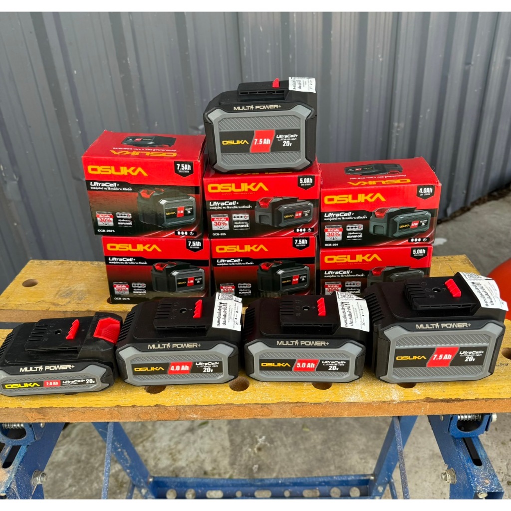 แบตเตอรี่ Li-ion ลิเธียมไอออน เเบตสำรอง 20V OSUKA ใช้ได้กับทุกสินค้าที่ใช้แบตของOSUKA ( มีขนาด 2Ah /