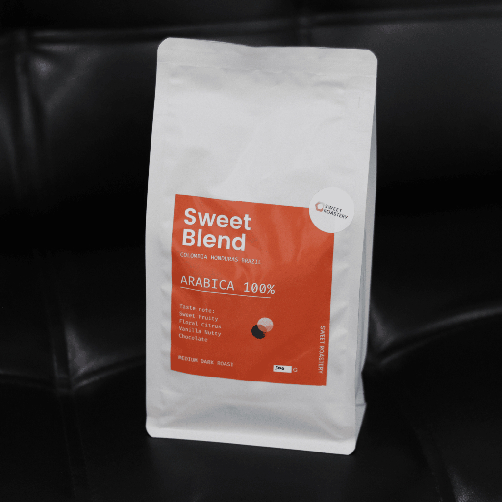 Sweet Roastery blend Sweet เมล็ดกาแฟคั่วกลาง-เข้ม Arabica 100% เหมาะสำหรับ Espresso เมล็ดต่างประเทศ