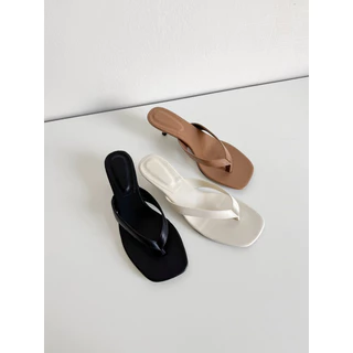 [นต.พร้อมส่ง/ พรีออเดอร์] WEAR.SOUL #S629-MONO Kitten Heel **ไซส์ค่อนไปทางใหญ่ไม่ต้องเผื่อ** รองเท้าส้นสูง รองเท้าหูคีบ