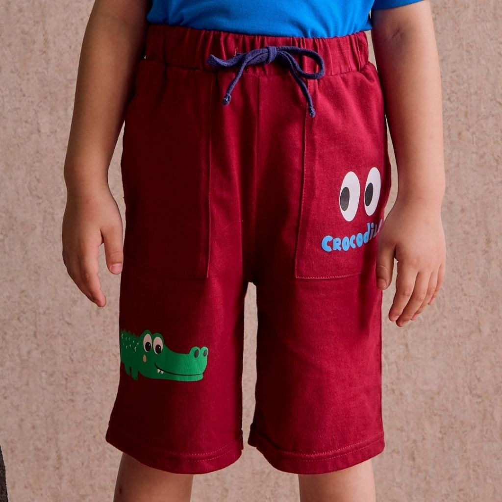 e'clat กางเกงเด็ก เอวยางยืด กางเกงขาสั้นเด็กผู้ชาย 1-6ปี ผ้าเจอร์ซี่100%cotton ผ้านิ่ม ยืด 9087