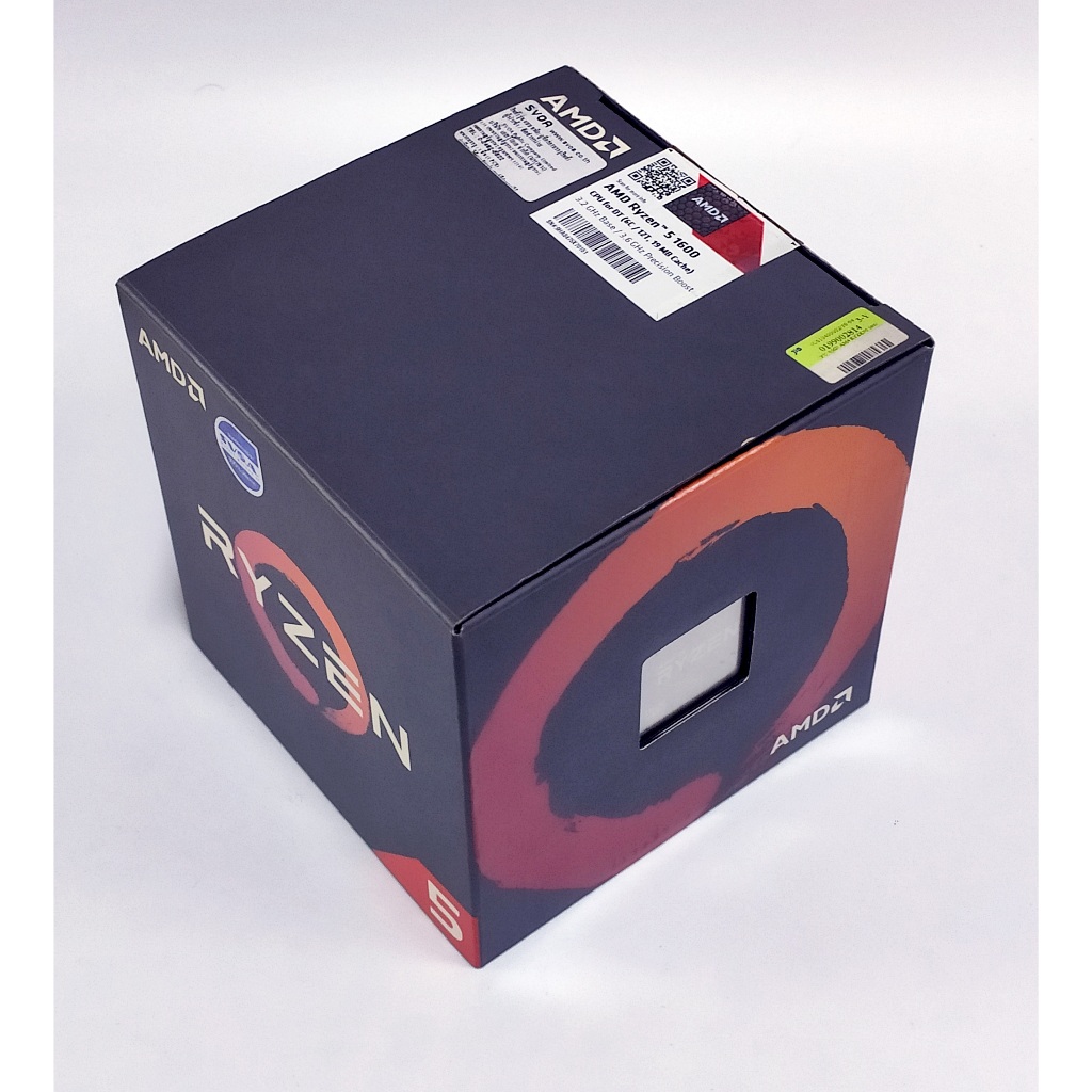 CPU (ซีพียู) AMD RYZEN 5 1600 GHz ครบกล่อง พร้อมพัดลม มือสอง สภาพดี  3.2 GHz (SOCKET AM4) Turbo 3.6