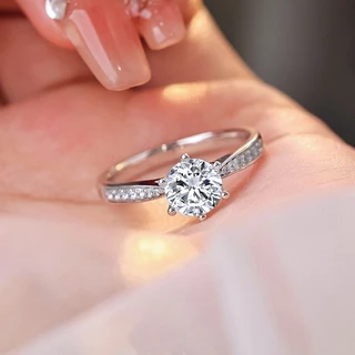 BW jewerly Moissanite Ring แหวน แหวนเพชร เพชรโมอีส แหวนแฟชั่น ของขวัญ J008Z