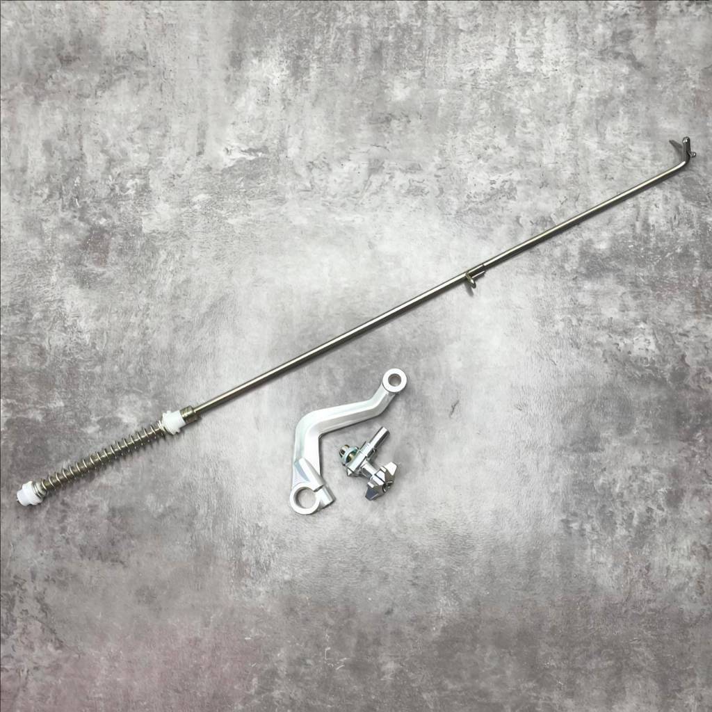 ชุดก้านเบรคหลังแบบงอ110i สายเบรคหลัง+มือลิง เดิม/ยืด2นิ้ว เลส(W100/W110i/W125/W125i/Dream)ของแต่งเวฟ