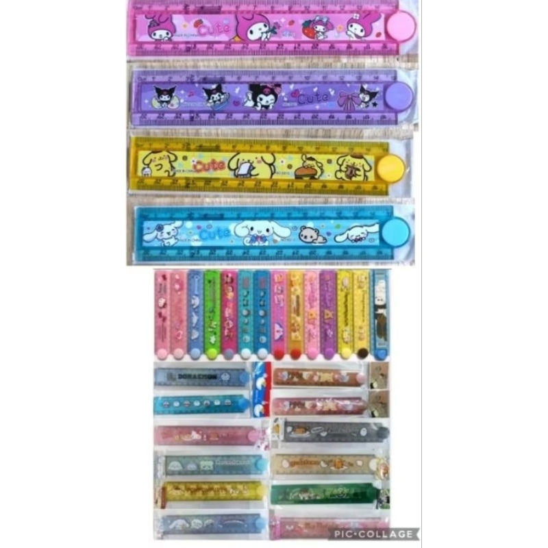 ไม้บรรทัดพับได้ลายการ์ตูน (30cm.)