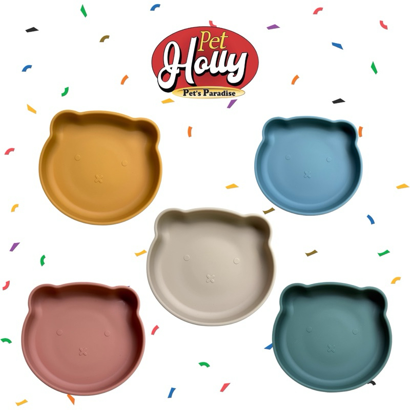Pet Holly - ชามซิลิโคนหมี 18 cm ชามอาหารน้องหมาทนความร้อน