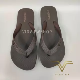 VIDVIEW !!ลดสนั่น!! รองเท้าแตะ--หนีบ-- Puppa ปุ๊บป้า (สีเทา, กรม, ขี้ม้า, ดำ, ชมพู, ฟ้า,แดง) รองเท้าแตะแบบหนีบ