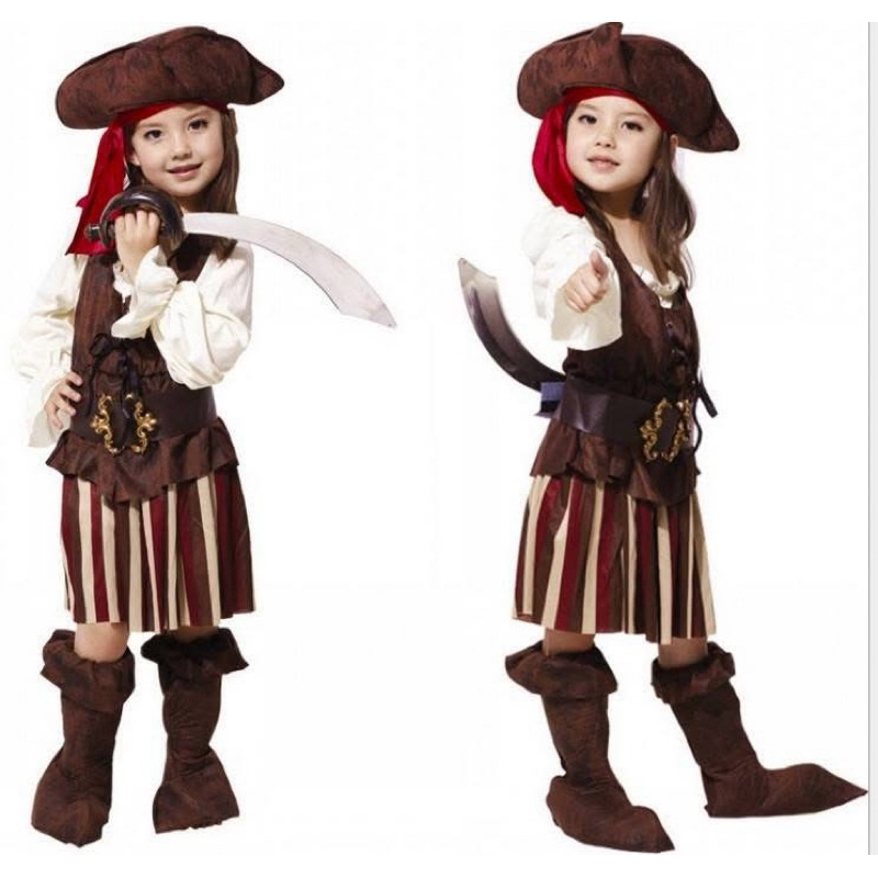 พร้อมส่งจากไทย*, ชุดแฟนซีโจรสลัดสำหรับเด็กผู้หญิง 4-10 ขวบ - รูปที่ 4