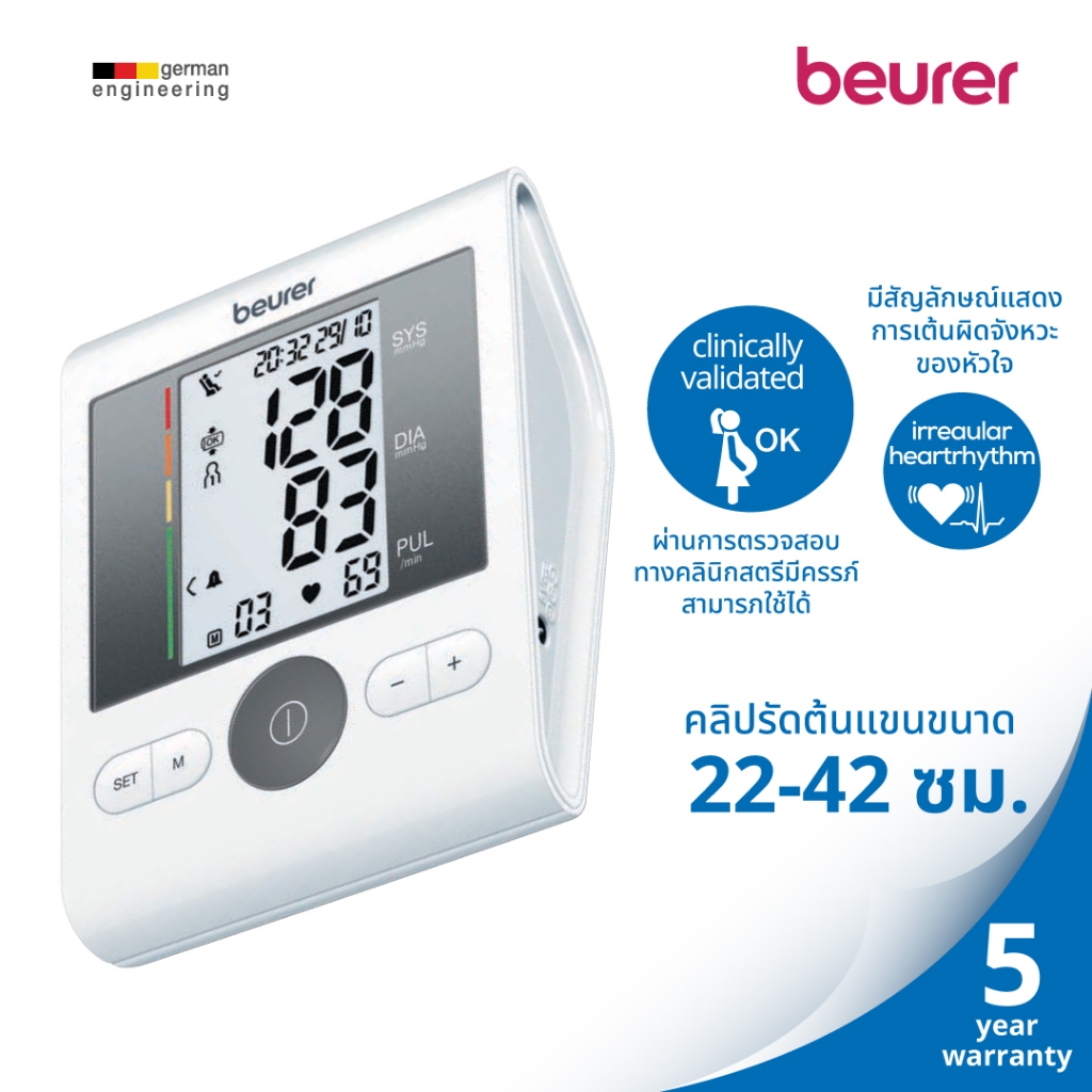Beurer เครื่องวัดความดันโลหิตที่ต้นแขน BM28 | Blood Pressure Monitor BM 28