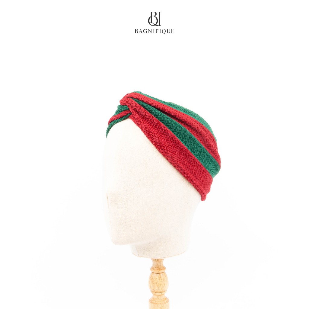 G U C C I HEADBRAND 26 GREEN RED YARN