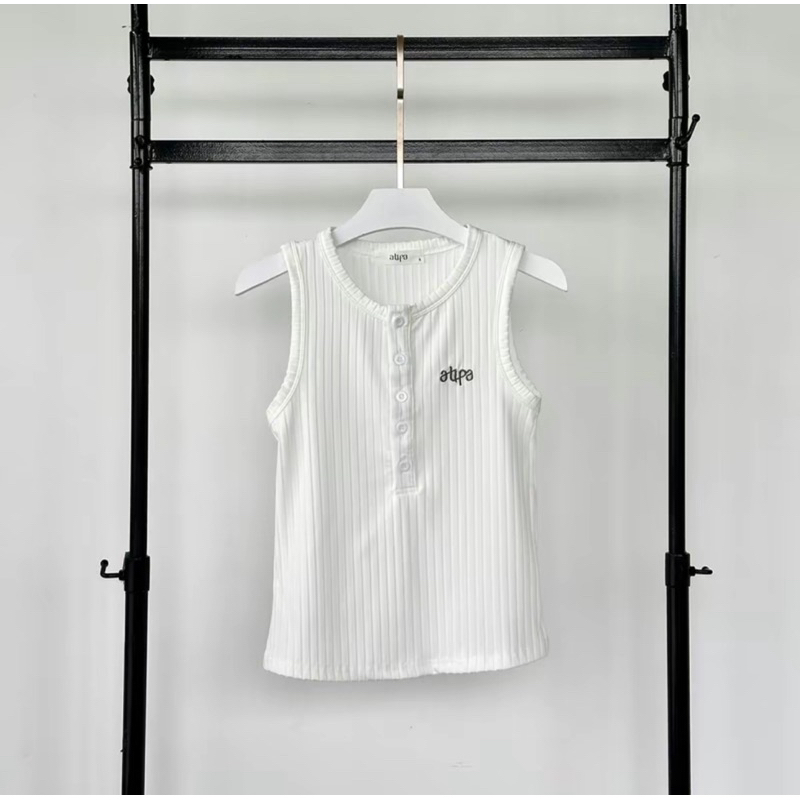 เสื้อกล้ามผ้าร่อง ดีเทลกระดุม Atipa สวย ดูแพง