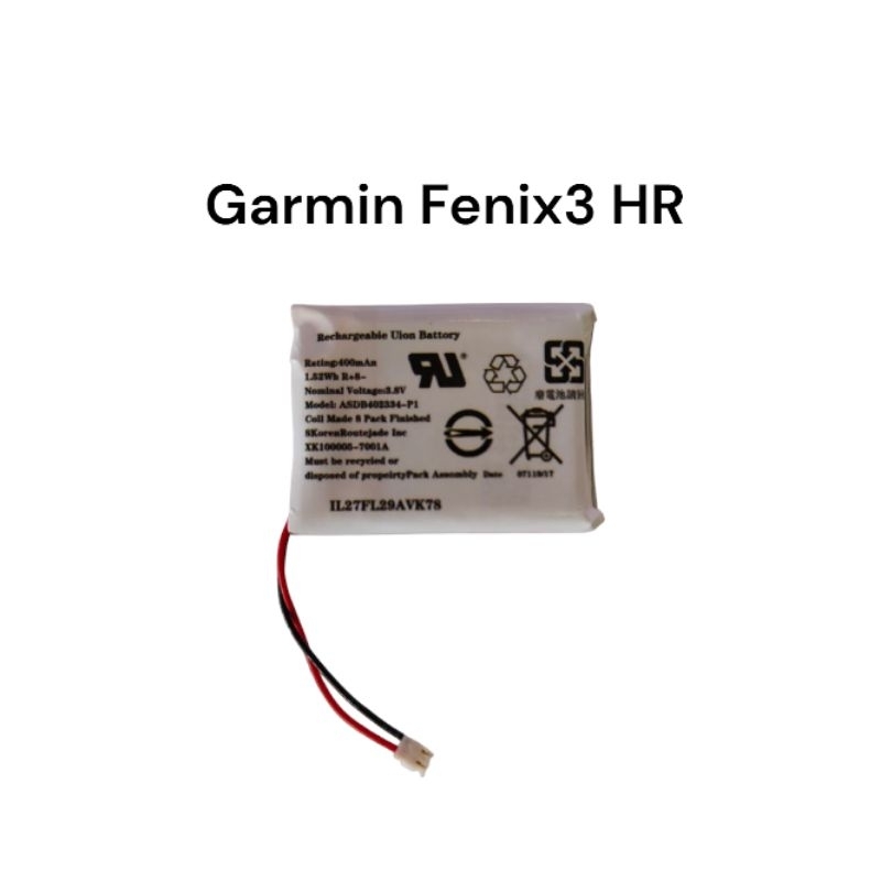 แบต Garmin Fenix 3 HR 400mAh for Garmin Fenix3 hr Battery Smart watch