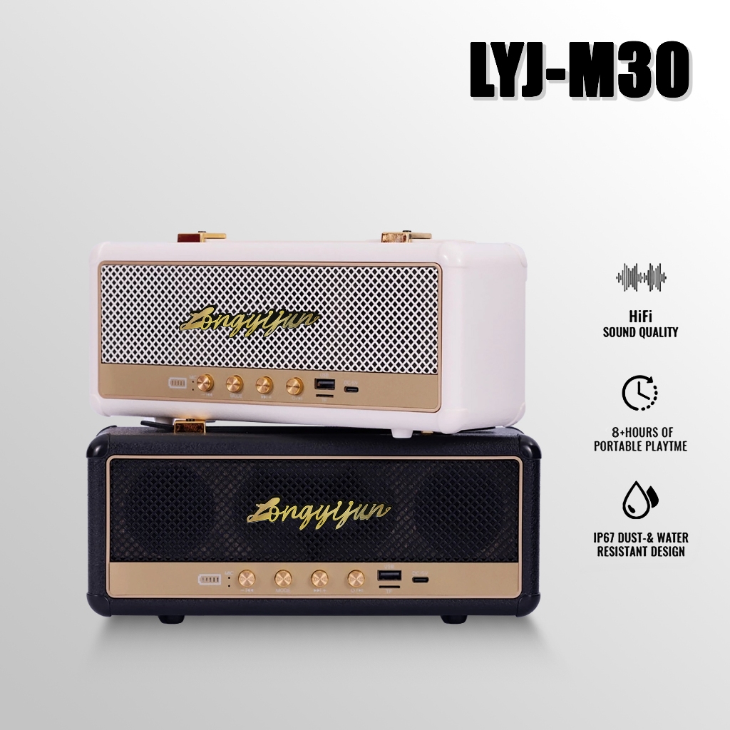 ลําโพงบลูทูธไร้สาย M30-LYJ แบบพกพา ขนาดเล็ก เสียงเบสกลางแจ้ง MINI HQ