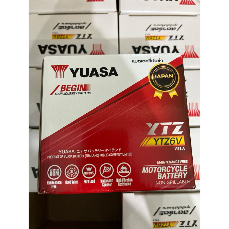แบตเตอรี่ยัวซ่า YUASA YTZ6V 12V ของแท้