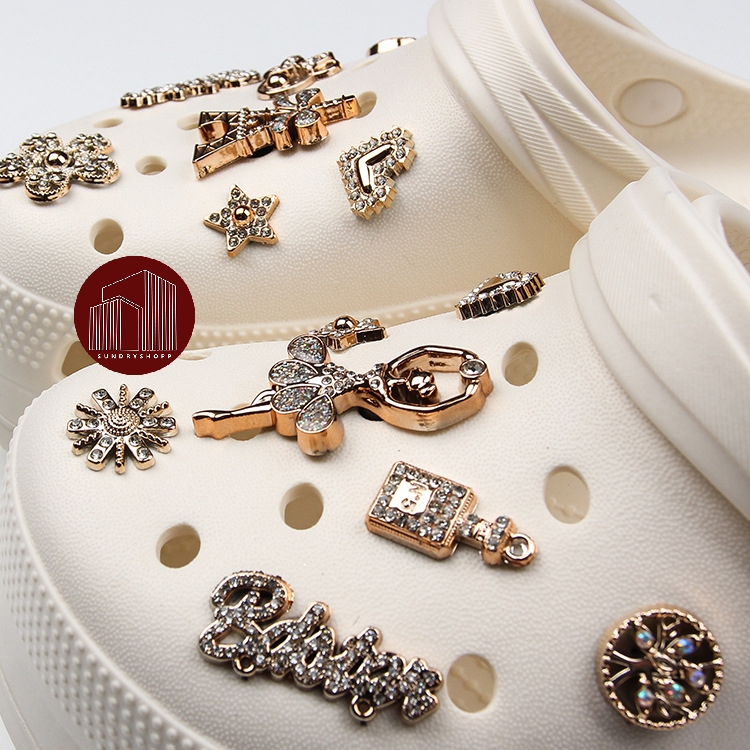 ชุดเซทจิ๊บบิท จิบิติดรองเท้า ตัวติดรองเท้า แต่งเพชร แต่งโซ่ DIY รองเท้า 1เซท