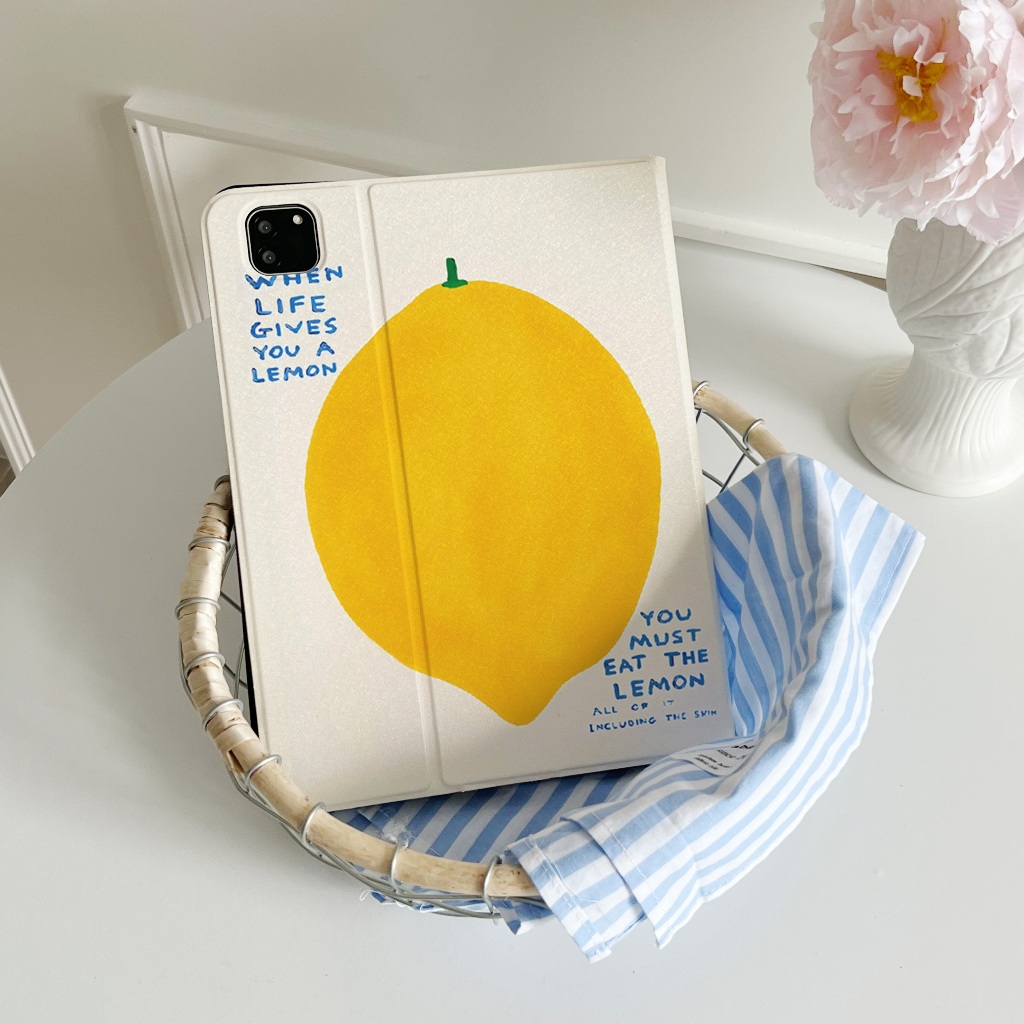 🚀จัดส่งทันที🚀เคสไอแพด มะนาว Gen9 Pro13 2024 Air7/6 11 Pro11 Gen11/10 สไตล์เรียบง่าย คสipad Gen6 Air5 - รูปที่ 6