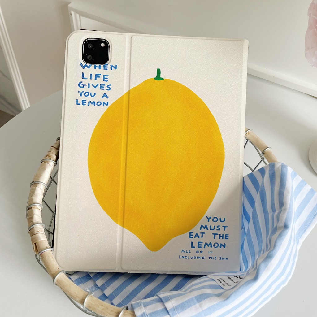 🚀จัดส่งทันที🚀เคสไอแพด มะนาว Gen9 Pro13 2024 Air7/6 11 Pro11 Gen11/10 สไตล์เรียบง่าย คสipad Gen6 Air5 - รูปที่ 5