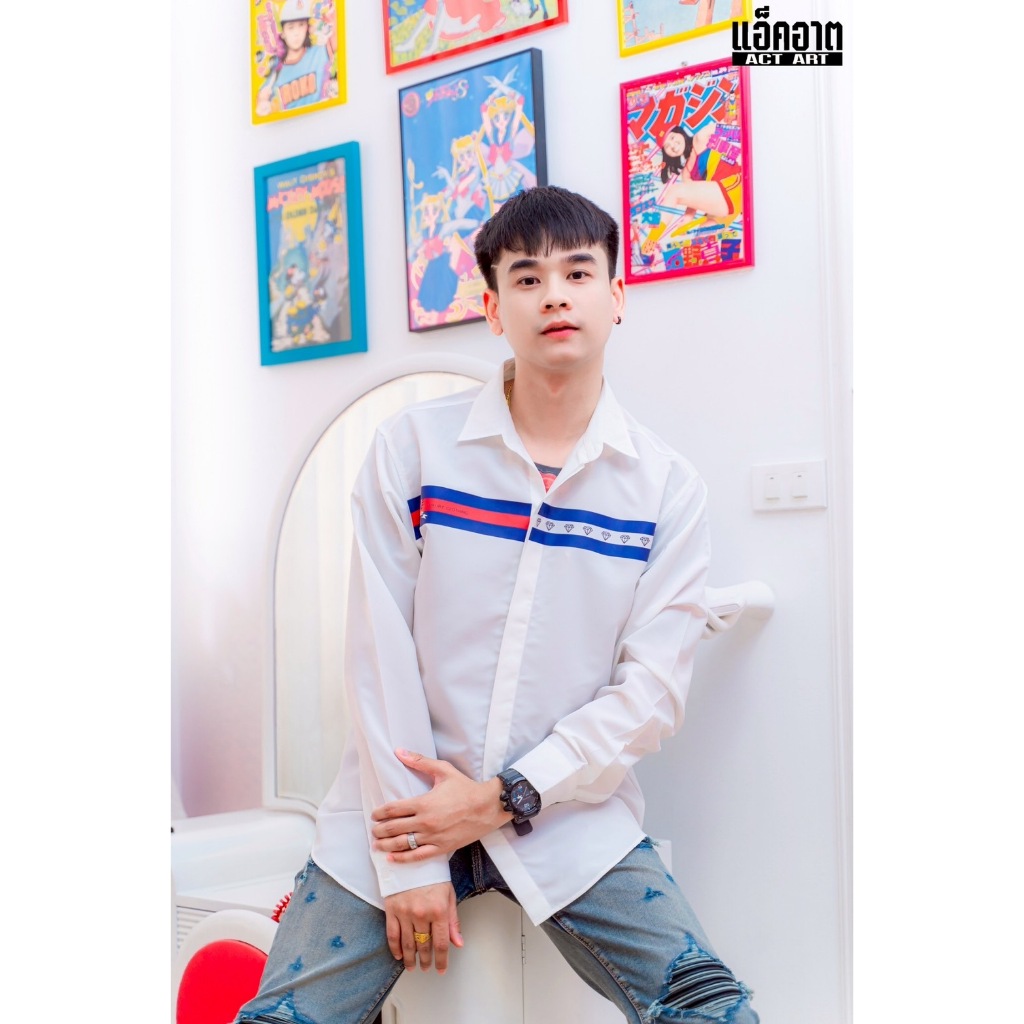 เสื้อเชิ้ตแขนยาว ACTART Diamond Gold