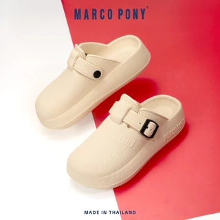 Marco Pony รองเท้าหัวโต รองเท้าแตะผู้หญิงแฟชั่น เพื่อสุขภาพ เบาสบาย ส้นหนา 6 ซม MH9029
