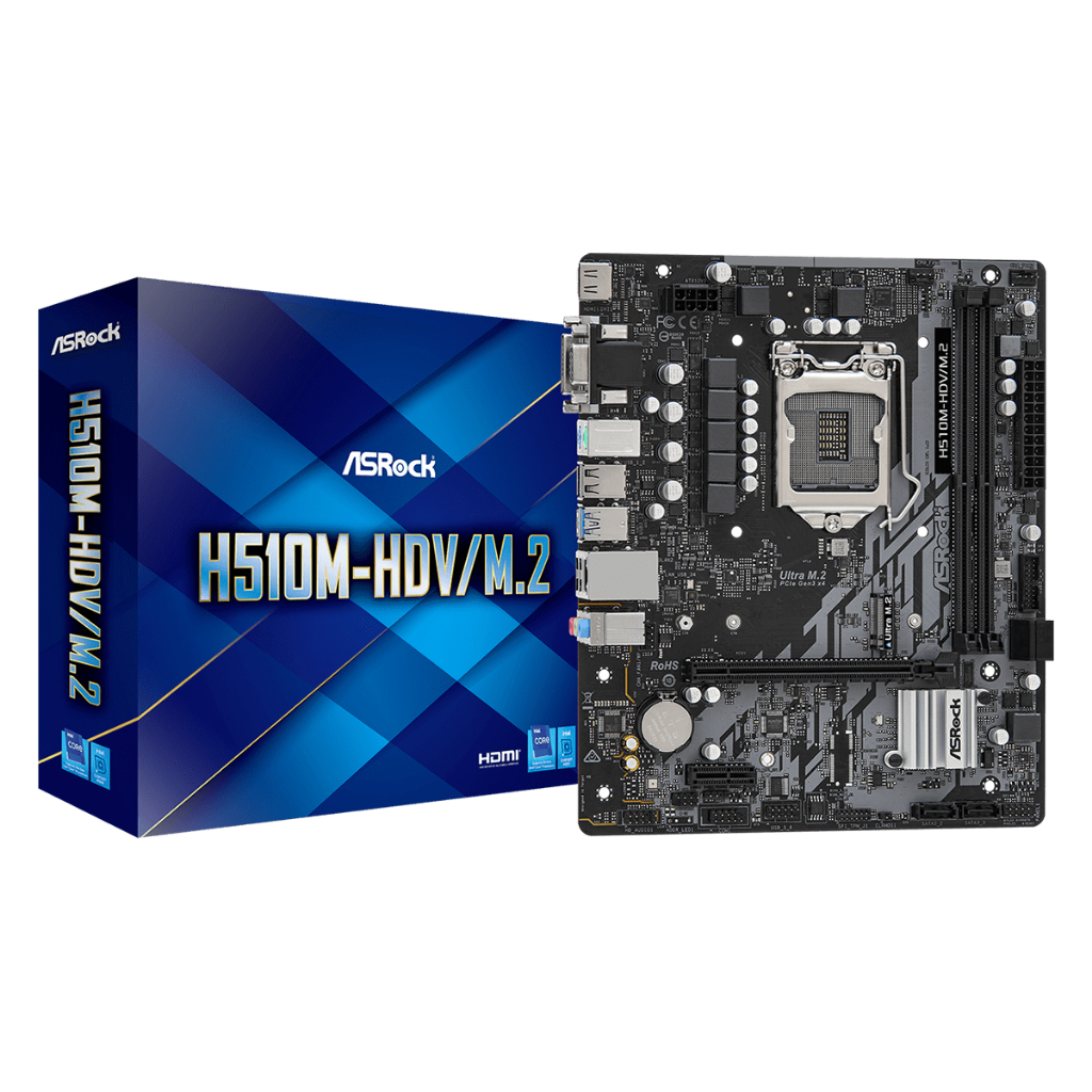MAINBOARD (เมนบอร์ด) 1200 ASROCK H510M-HDV/M.2 พร้อมส่ง