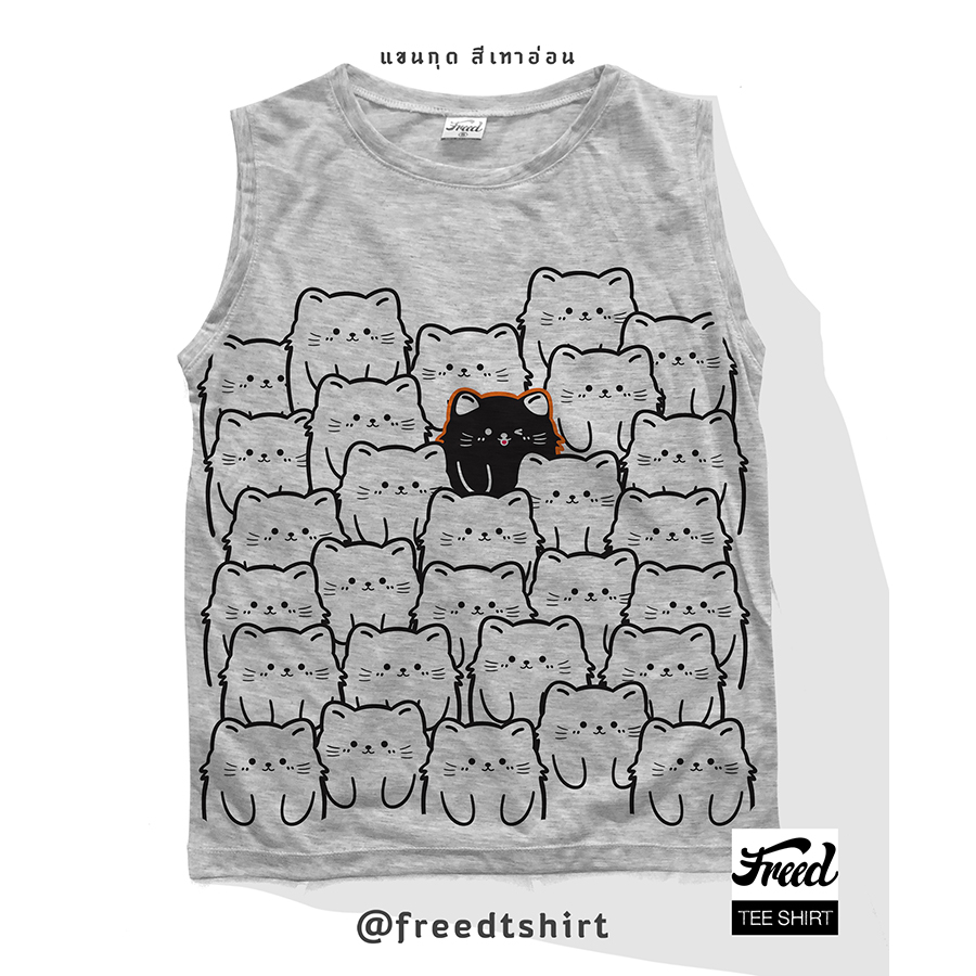 FREEDเสื้อกล้าม Top tank Unisex ผ้าTK Topdye ขนาด S,M,L,Xl,Xxl