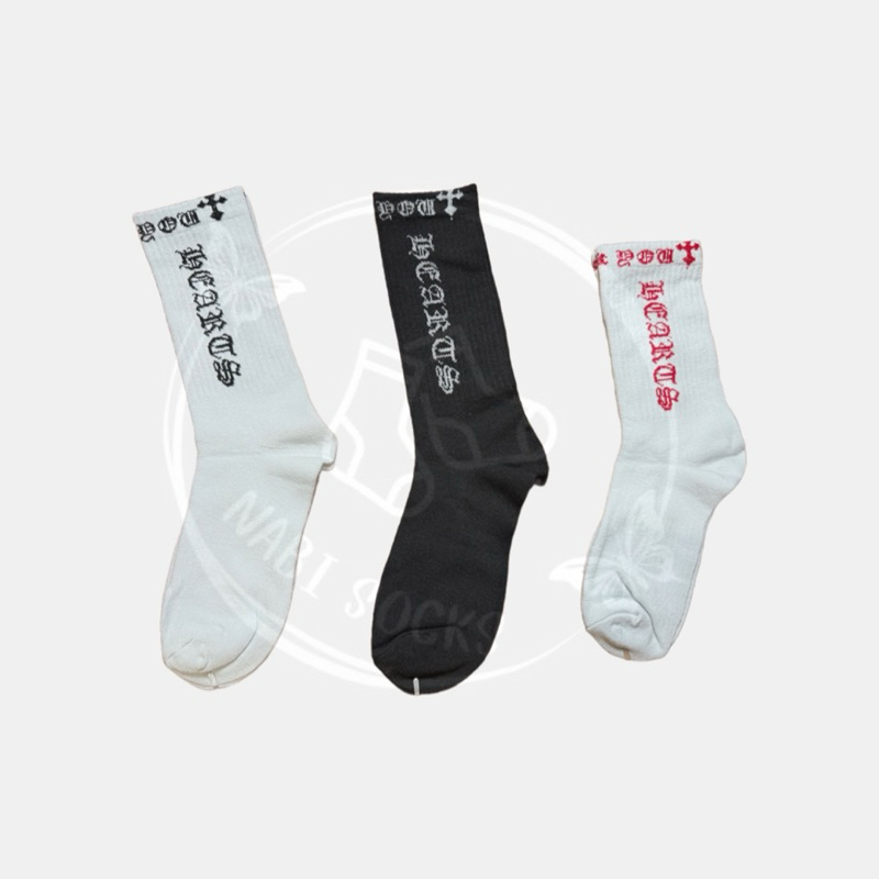 ถุงเท้าสตรีทแฟชั่น ลายเท่ๆ (ข้อยาวครึ่งแข้ง) FREESIZE