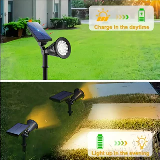【การจัดส่งไทย】18LED Solar Light ไฟปักสนามโซล่าเซลล์ โคมไฟสนาม ไฟตกแต่งสวน พลังงานแสงอาทิตย์ แสงสนามหญ้า