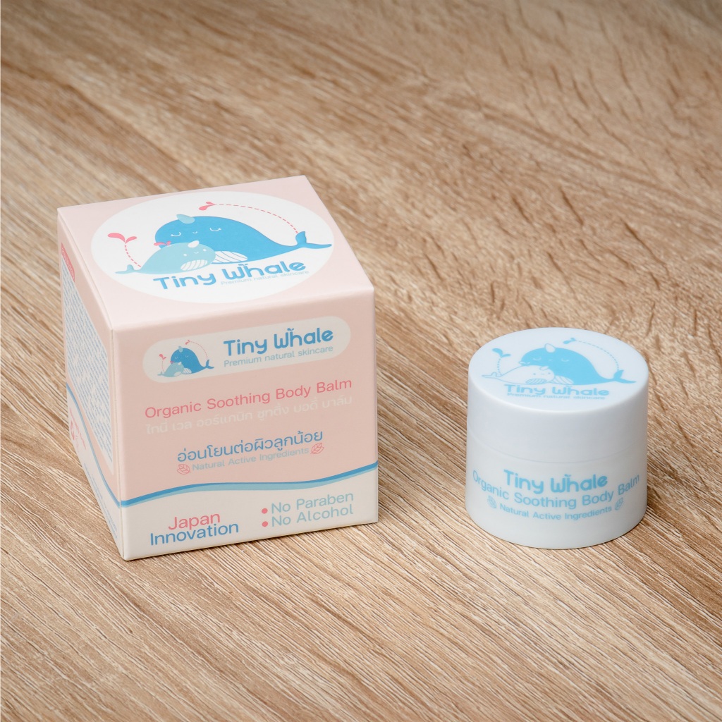 TinyWhale "บาล์มปลาวาฬ" สำหรับ ผื่นคันระคายเคือง มีรอยดำแดง และรอยจากยุงกัด . พัฒนาสูตรโดยกุมารแพทย์