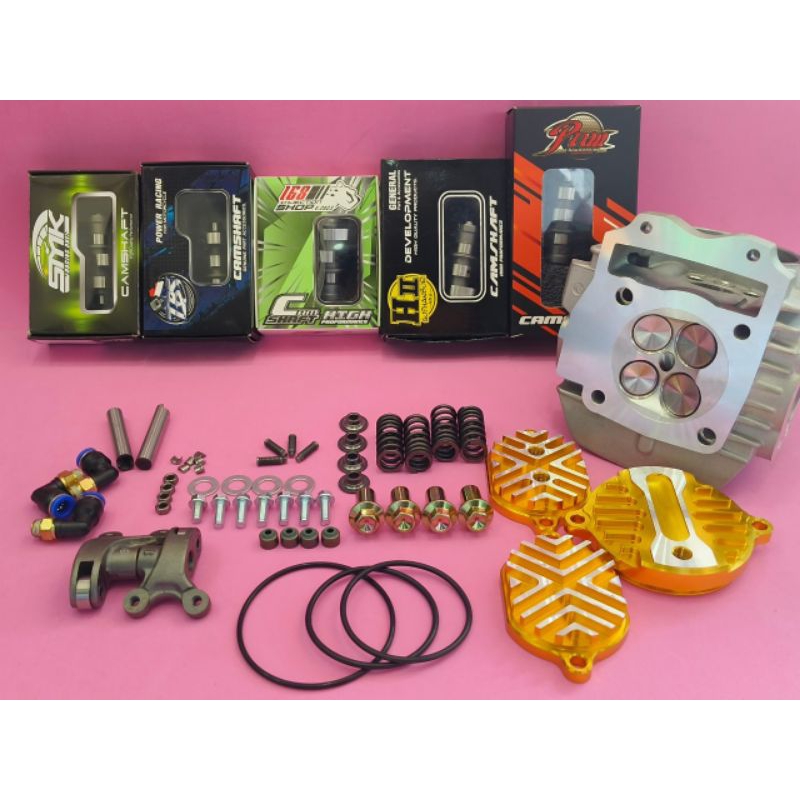 ฝาสูบ 4วาล์ว W125&ปลาวาฬ 57,59,60,64,65,66,67,68 พร้อมอุปกรณ์ครบชุดใหญ่