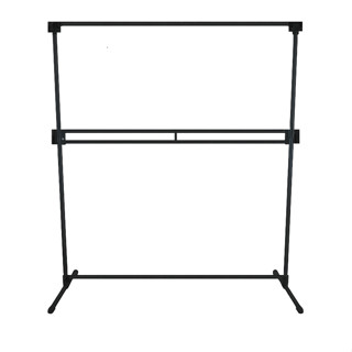 ราวตากผ้า ราวสองชั้น สูง 2เมตร ยาว 1.2เมตร ปรับความสูงได้ ใส…