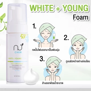 CHER White + Young Facial Foam มูสโฟมขาวใส