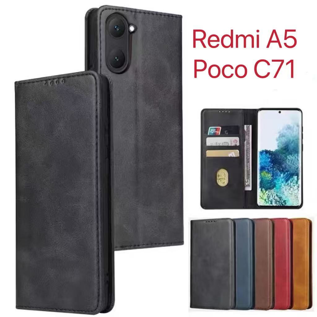 เคสฝาพับหนัง Xunte ตั้งได้ สำหรับXiaomi Redmi A5 A3 A7Pro A1plus A2plus / Poco C71 C85 C75 C65 Redmi15 15C 14C 13C 12C