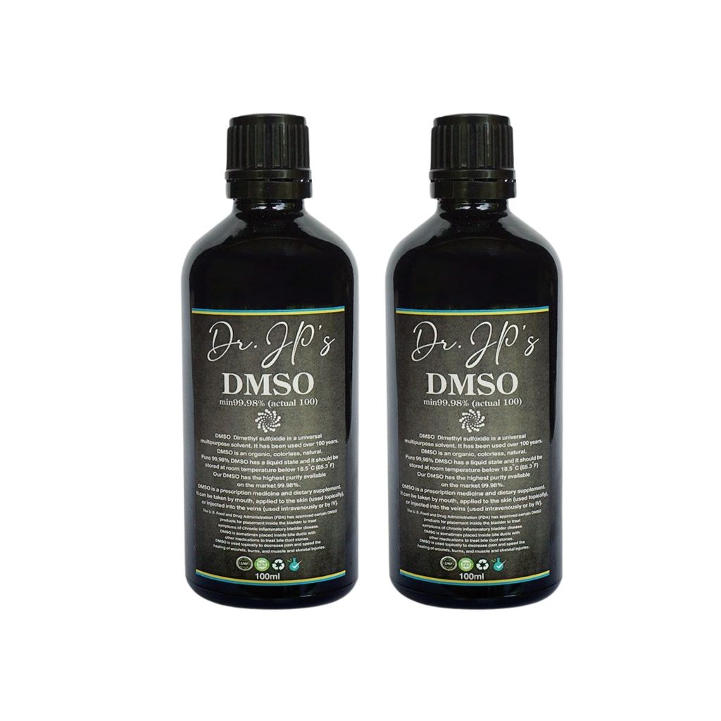 DMSO min99.98% (actual 100) * (2ขวด) ขวดเล็ก จุกหยด ช่วย ยืดอายุ ซ่อมเเซม DNA 100ml.