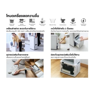[NEW] 2In1 SHARP รุ่นDW-T30FB เครื่องลดความชื้นพร้อมเครื่องฟอกอากาศ ขนาด30ลิตร ถังน้ำ4.5ลิตร พลาสม่า แผ่นกรองอากาศ3ชั้น