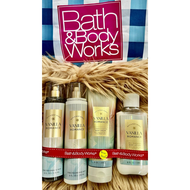 Bath&BodyWorks Vanilla Romance บอดี้สเปรย์ ครีมทาผิว โลชั่นทาผิว