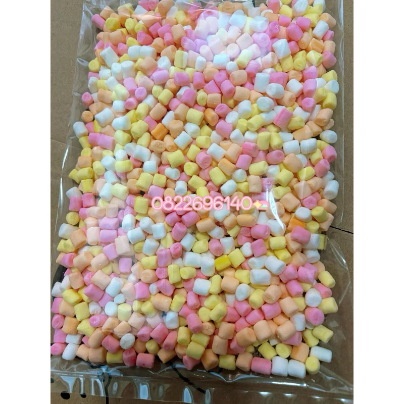 🧡🩷ถุงละ300กรัม,มาร์ชเมลโล่เม็ดเล็กจิ๋ว300กรัมค่ะ