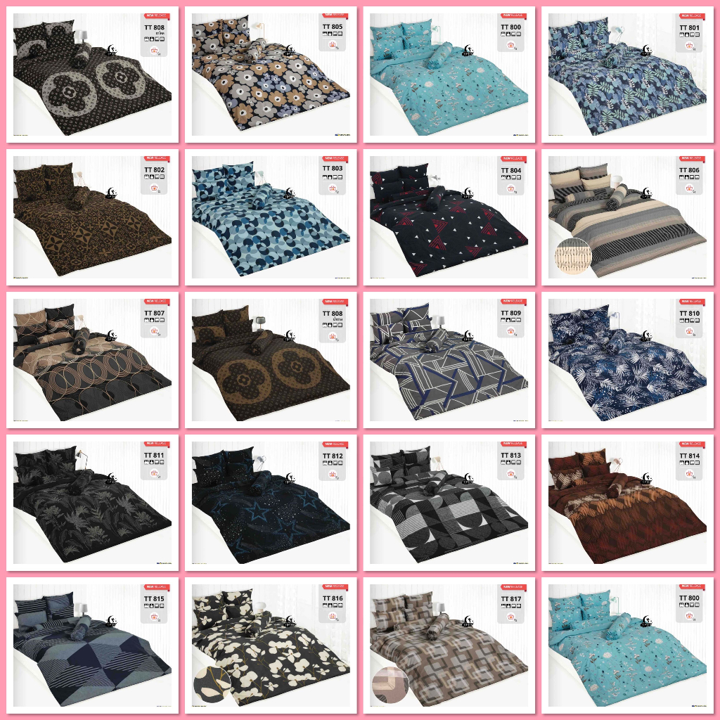 TOTO [ครบชุด] ผ้าปูที่นอนลายทั่วไป (รวมผ้านวม) 3.5/5/6 ฟุต ลิขสิทธิ์แท้ July 2024